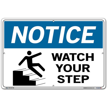 Vestil Aluminum Composite Sign, 12-1/2" H, 18-1/2" W Rectangle, SI-N-48-D-AC-130 SI-N-48-D-AC-130